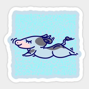 Cute Cow Animal Yoga #4 Doodle Edition Sticker